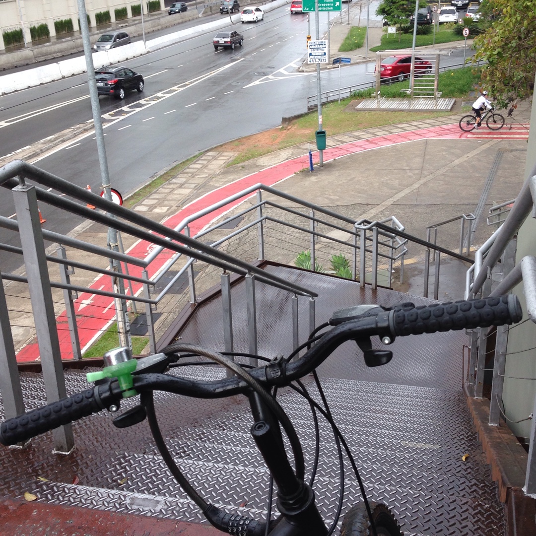 Stairs with view on the road
